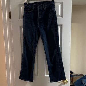 MOTHER Women's The Tripper Ankle Dark Blue Jeans